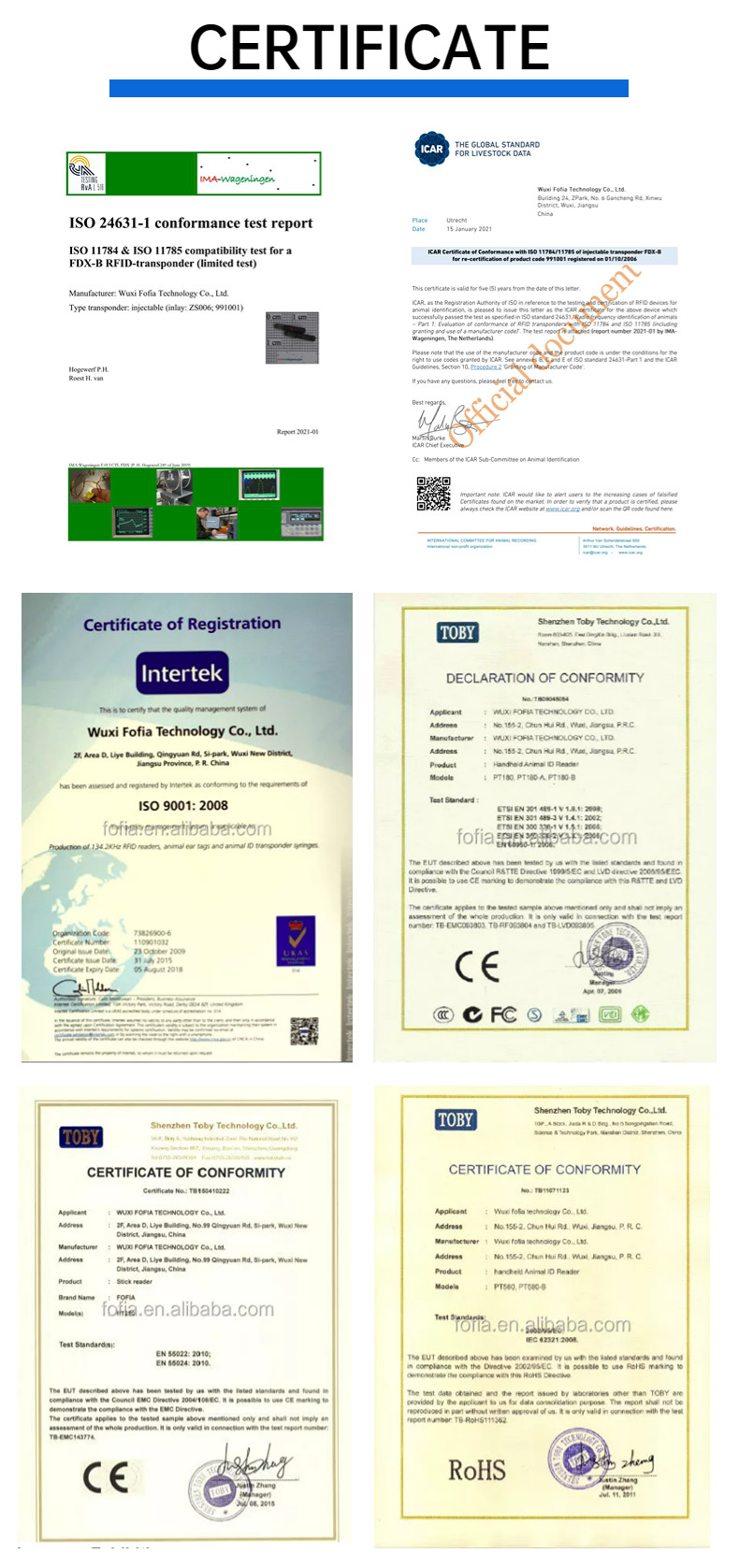 134.Khz Eid Stick Reader Animal Rfid Cattle Rfid Tag