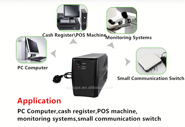 LCD Display Line Interactive Offline Built In Battery UPS 1000VA 1200VA 1500VA 2000VA