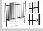 Garrison Tubular Fence 1800mm x 2400mm stain black powder