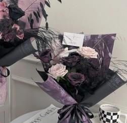 Wholesale Plum Purple Sauce Marble Pattern Flower Packaging Paper from china suppliers