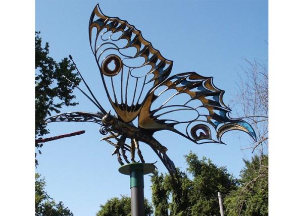 Giant Garden Insect Outdoor Metal Sculpture Stainless Steel Butterfly For