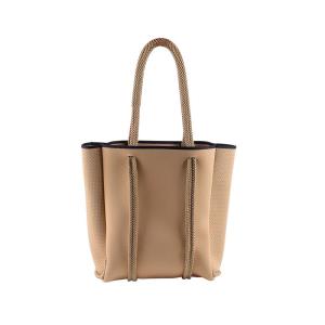 Wholesale Hand Woven Rope Diving Material Khaki Beach Bag Large Capacity Tote from china suppliers