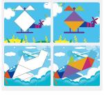 Travel EVA Games Preschool Educational Toys Geometric Cognition Tangram Puzzles