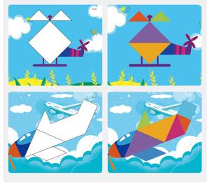 Wholesale Travel EVA Games Preschool Educational Toys Geometric Cognition Tangram Puzzles For Kids from china suppliers