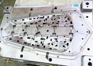Wholesale Car Garnish Molding , two cavities BMW Interior trim mold with black plastic PA66 , Hasco mold standard from china suppliers