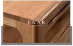 Solid Oak Wood 2 Drawers Sofa Table Center Table