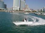 White Fiberglass Fishing Boats 6m Easy Install Light Weight For Pleasure Fishing