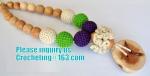 Necklace with amigurumi toy, Nursing necklace,Breastfeeding necklace, crochet