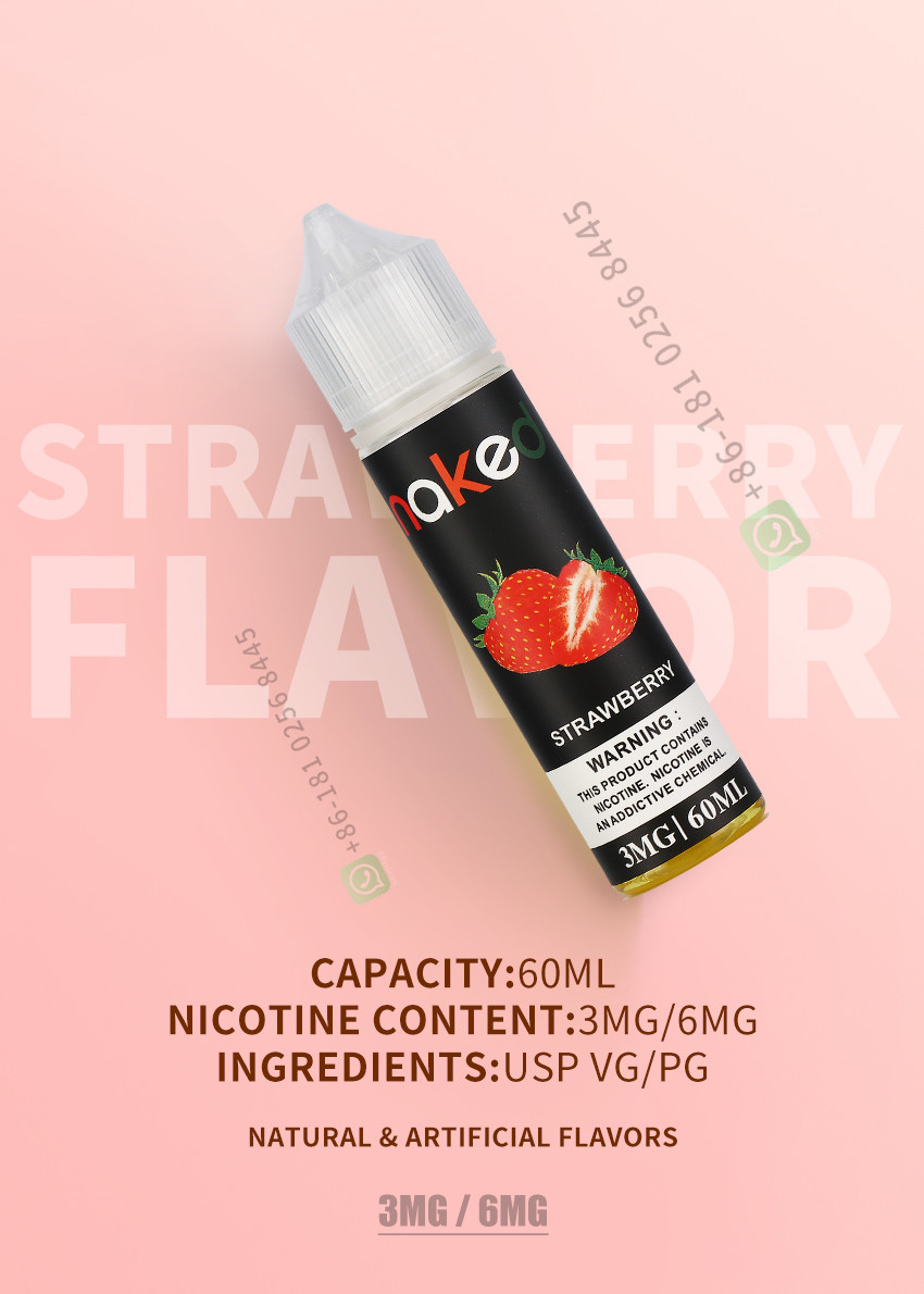 E-Liquid E-Juice High Quality Strawberry Flavor E-Cigarette Vaping Liquid 60ml Pure And Safe