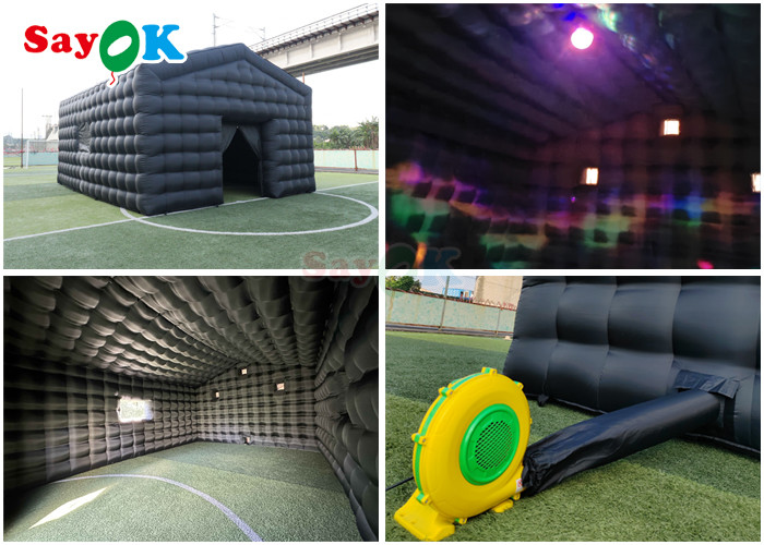Waterproof Inflatable Cube Party Tent Event Inflable Night Club Disco Lighting Music Bar Tent