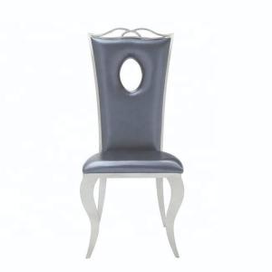 Wholesale Aesthetic Hole PU Leather Dining Chair With Stainless Steel Frame from china suppliers