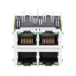 LPJ27081AFNL 10/100 Base-T Tab Up Green/Green LED 2X2 Port RJ45 Female Connector
