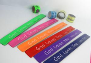 Wholesale New customed print logo promotional pvc reflective bang crack clap bracelet gifts outdoor from china suppliers