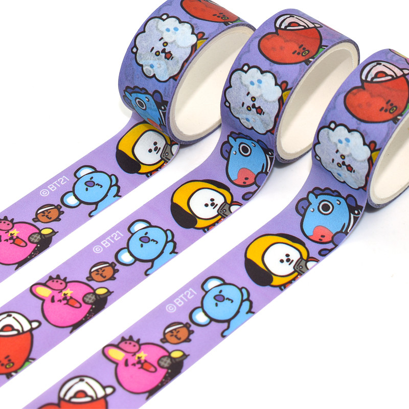 Beautiful Cute Kawaii Japanese Washi Tape Custom Printed Masking Tape For Child