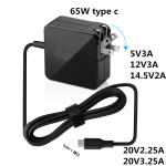 Universal Power Charger Adapter Asus Lenovo Type C 65W 20V 3.25A 20V 15V 12V 9V
