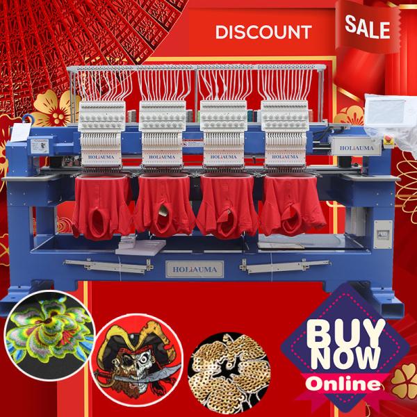 With free embroidery machine parts 15 needles 400*450mm 4 heads embroidery