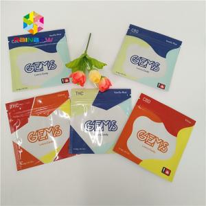 China Recyclable Herbal Incense Packaging Plastic Bags 3 Side Sealed Custom With Zipper on sale