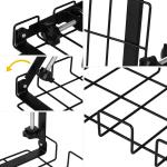 Stocked Metal Cable Tray Pack of 2 Cable Duct Desks for Streamlined Cable