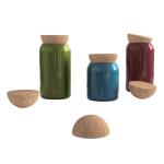 Food Grade Sealing Semi Circular Cork Lid For Ceramic Jars