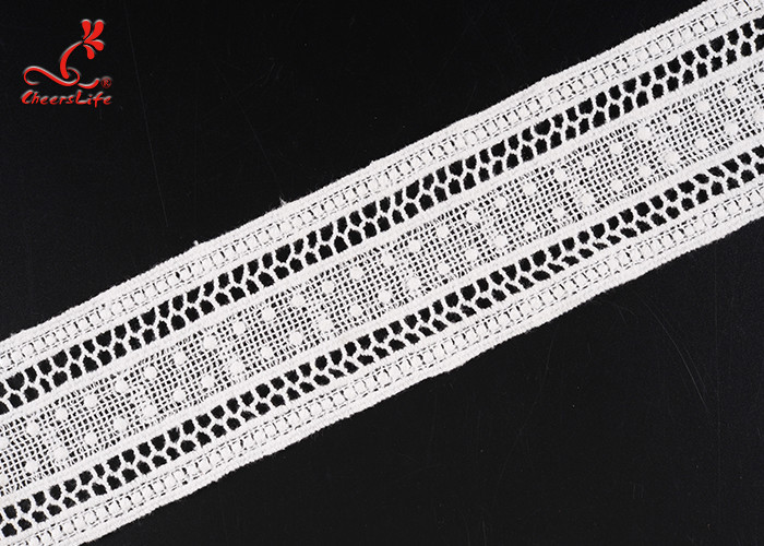 5.2cm Width Water Soluble Lace Trimming For Straight Skirt Tail Design