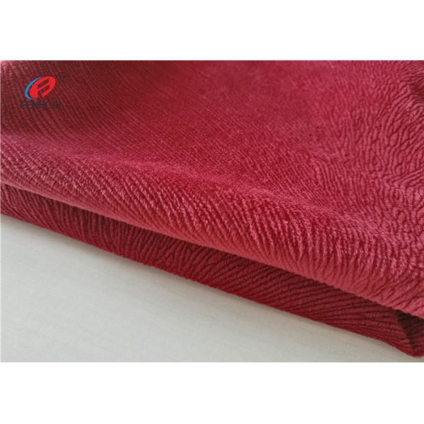 100 Polyester Velvet Furniture Fabric DTY / FTY Yarn Bountout / Embossed