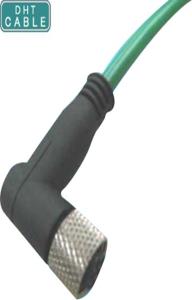 Wholesale M12 Type Female Waterproof Cable / Outdoor Flexible Cable With Molded Connector from china suppliers