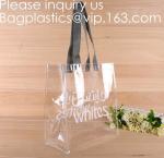 Travel Shopping Shoulder Bags, TPU, PVC, EVA, Soft Handle Women Transparent