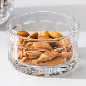 Wholesale Mini 130ml Pressed Glass Kitchen Wares Transparent Dessert Stackable Glass Bowls from china suppliers