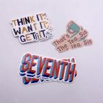 Waterproof PVC Vinyl Stickers Customised Cartoon Inspirational Quote Logo Die