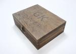 Hot Stamped Logo Wooden Crate Display Boxes , Roasted Paulownia Vintage Wooden