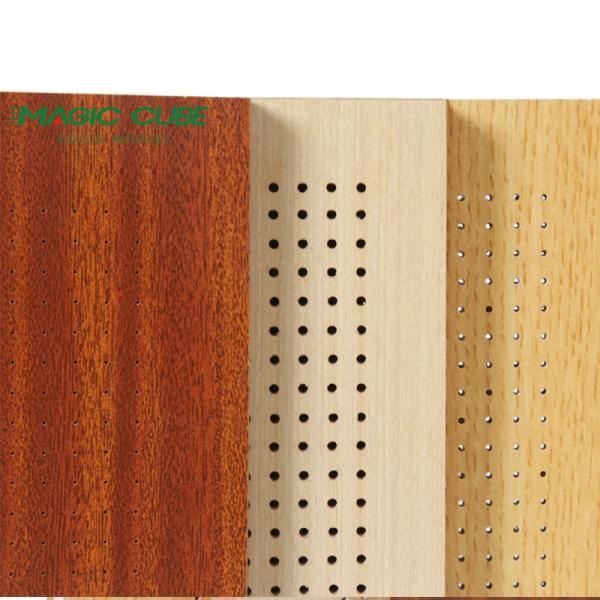 Customizable Micro-perforated Acoustic Fiber Wall Panel with Solid Wood Core