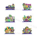 Large Mardi Gras Wooden Decorations with Comedy Tragedy Face Mardi Gras Float