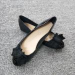 Foldable Deerskin Ladies Flat Dress Shoes EUR 35-40 Leather Ballerina Shoes