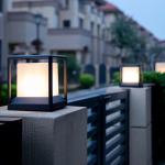 Die Cast Aluminum Solar Pillar Light 5 Watt E27 Base For Outdoor Driveway