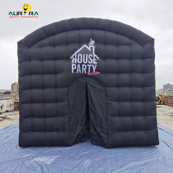 Multi Purpose Outdoor Party Inflatable Club Tent Blow Up Event Tent Black Color
