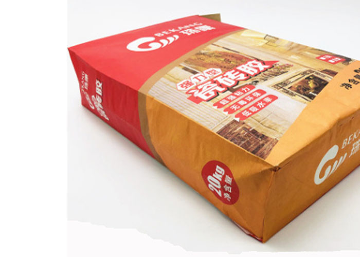 Customized Size Multiwall Kraft Paper Bags Adhesive For Ceramic Tile Building Material