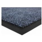 Europe Vyna-Plush Doormat | 7h x 600w x 900d mm | Black/Blue