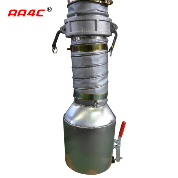 High Temp Motorized Vehicle Exhaust Hose Reel With Fans Customized Nozzle