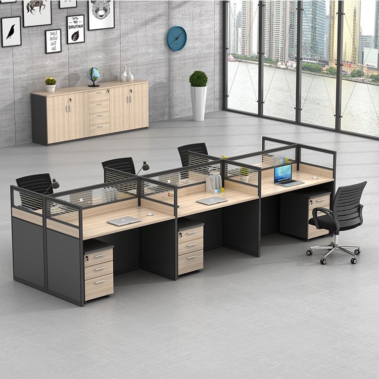 25mm Thickness Table Top Workstation Furniture for School Office Desk With Partition