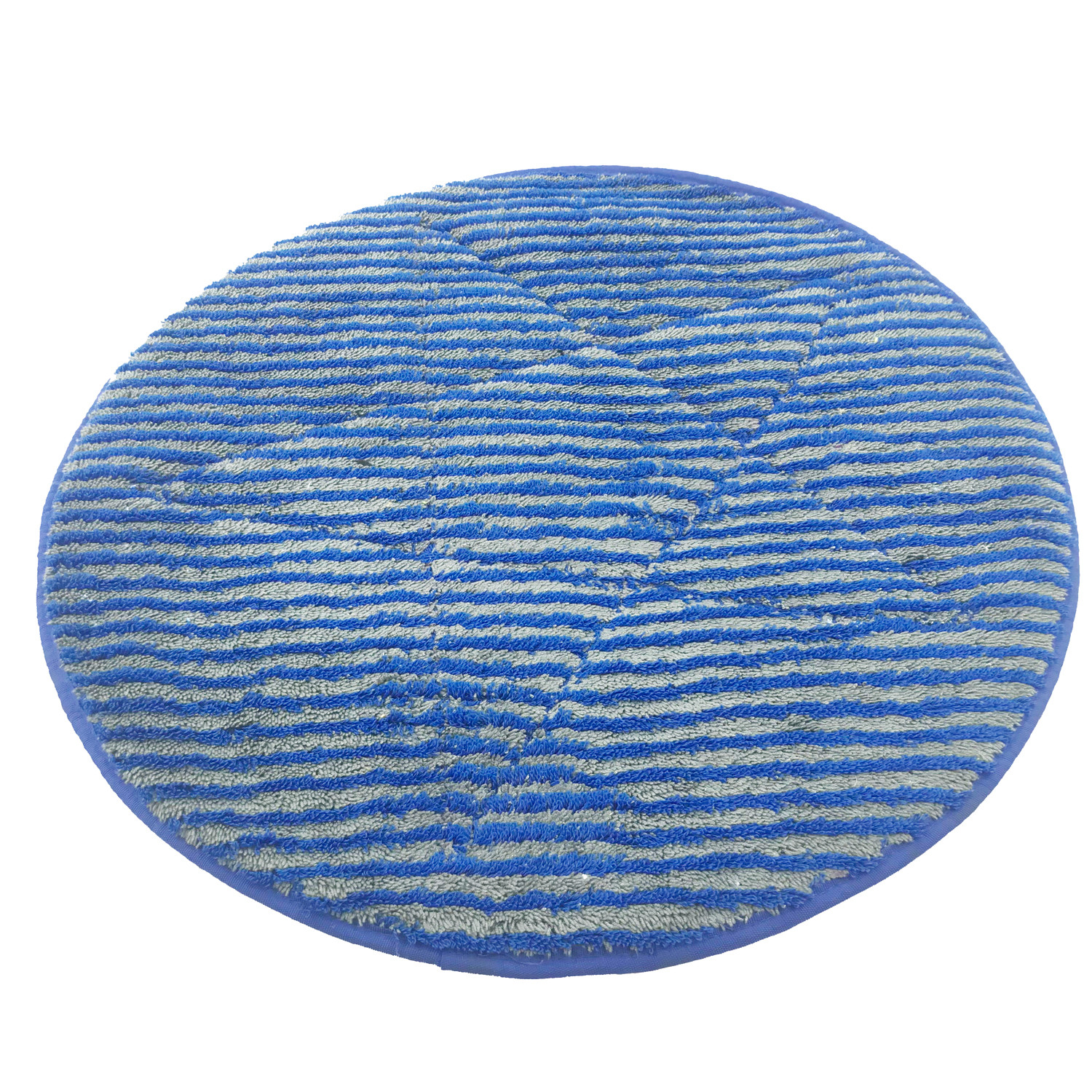 Microfiber Twist Yarn Round Shape Cart Polishing Refill Pad 48cm Dia Grey