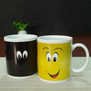 Wholesale Coffee tea milk hot cold magic morning heat change mugs eco - friendly from china suppliers