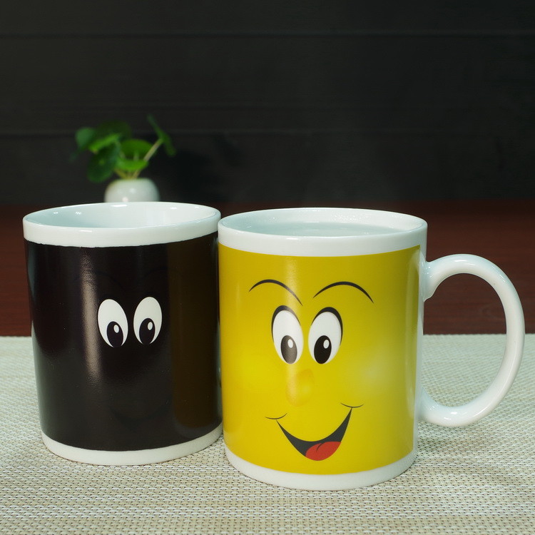 Coffee tea milk hot cold magic morning heat change mugs eco - friendly