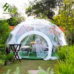 Steel Frame Restaurant Geodesic Dome Tent With Clear Pvc Roof Self Cleaning