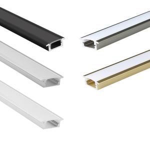 Wholesale 17*8mm Silver Black White Extrusion Channel Aluminum Profile for LED Strip Light from china suppliers