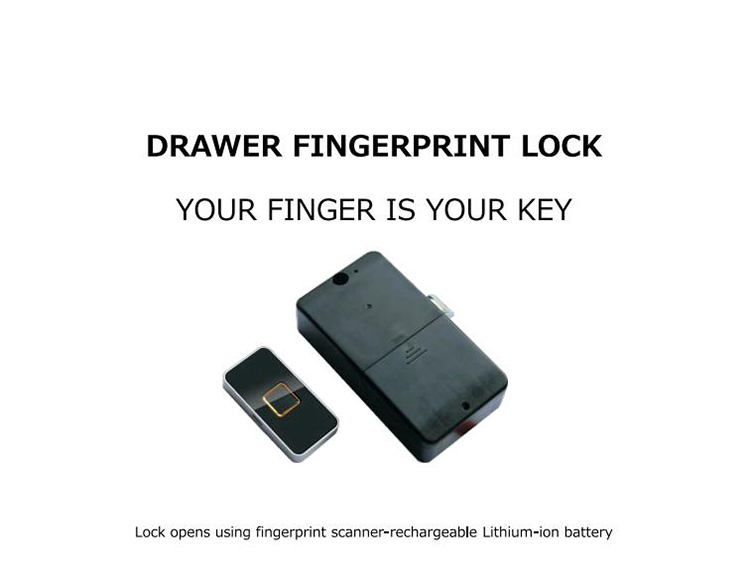 Small Keyless Smart Drawer Cabinet Lock / Waterproof Biometric Fingerprint Cabinet Lock