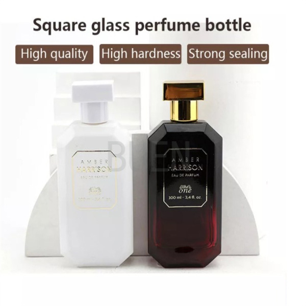100ml Empty Perfume Bottles Red Black Gradient Spray Color With Crimp Neck