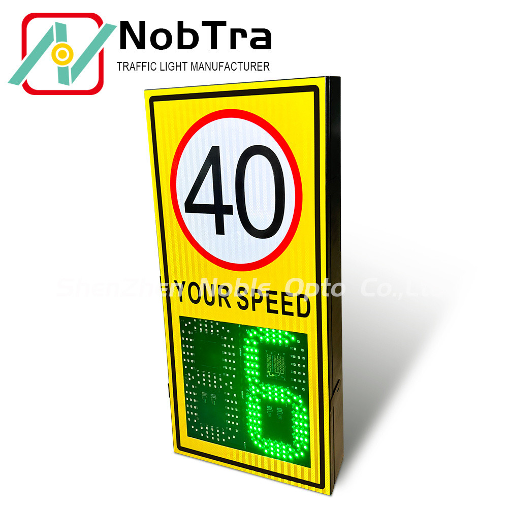 Red Green Display Digital Speed Limit Signs with 200 Meters Radar Detection Distance 12watt 15watt Power Consumption