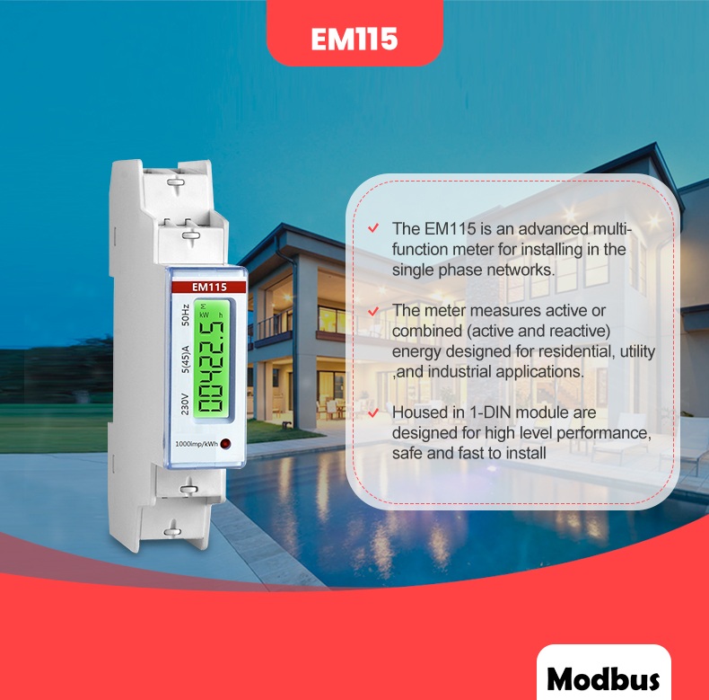 High Precision Single-Phase Two-Wire Digital Electric Meter with 230V 5 45 A Capacity