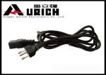 Brazil 3 Pin Printer Power Cable 15A 250V , Computer Monitor Power Cable