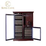 International Standard Wood Dual Zone Wine Cooler Cabinet Electric